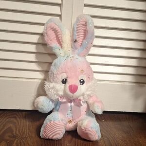 Pastel Plush Bunny with Bow